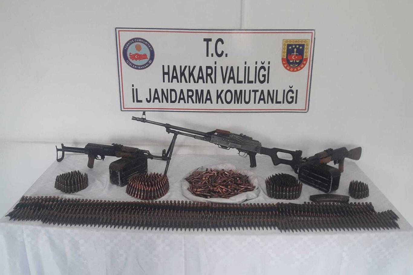 Hakkari'de PKK'ye ait mühimmat ele geçirildi